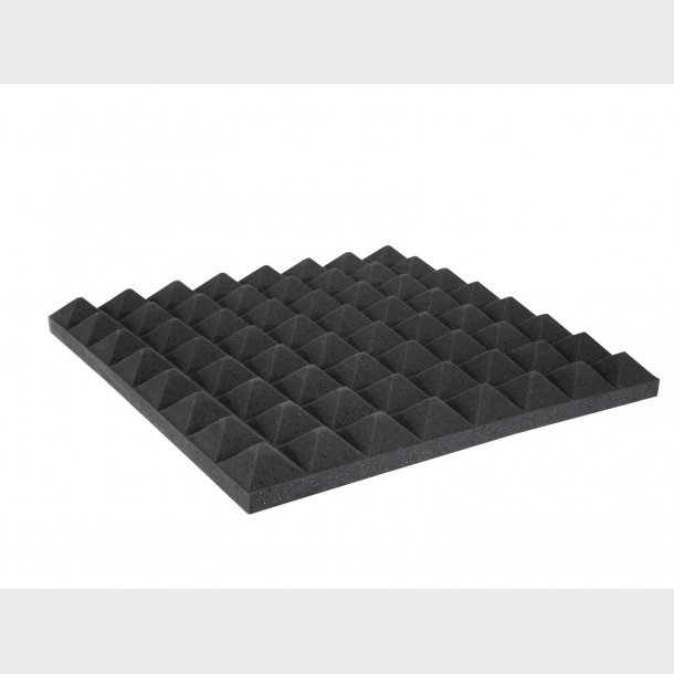OMNITRONIC Accoustic Foam, Pyramid 100mm, 50x50cm x 2 (leveres i par)
