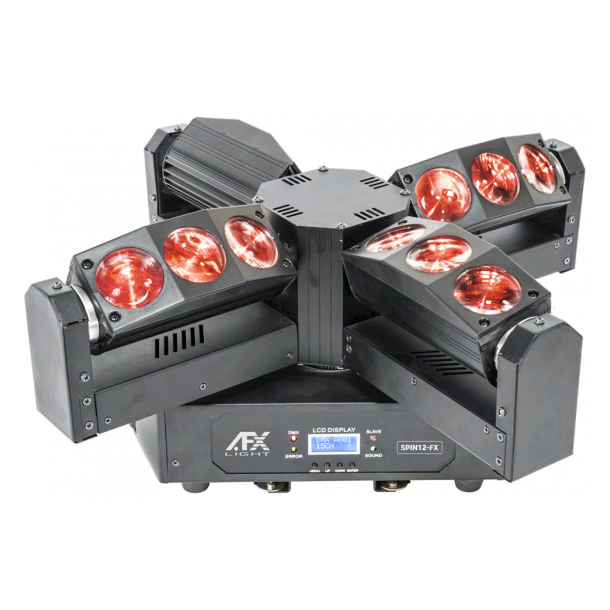 AFX SPIN12-FX - 4-HEAD LED MOVING HEAD WITH ENDLESS ROTATION 